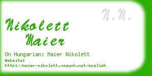 nikolett maier business card